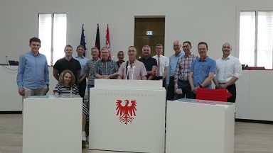 Die Delegationen der Bundesrepublik Deutschland und der Republik Polen haben am Abend des ersten Sitzungstages den Landtag von Brandenburg besucht. 