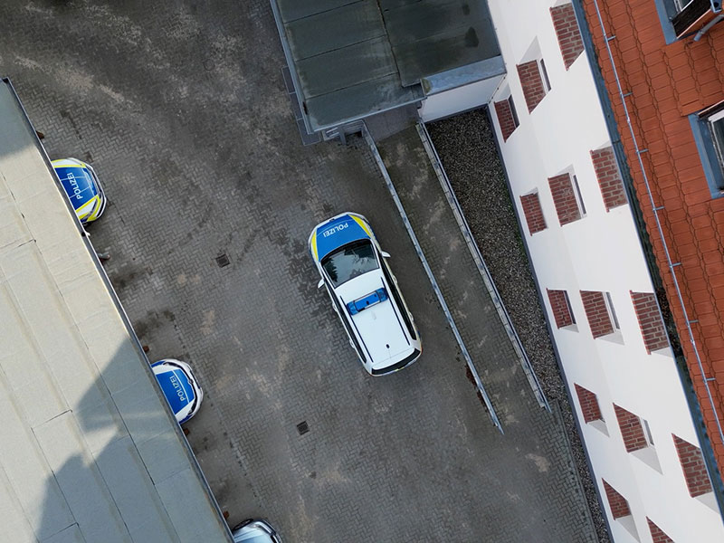 Bild: Foto Polizeirevier Bad Freienwalde aus der Vogelperspektive (Drohnenfoto)