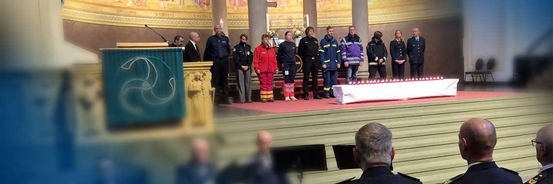 Bild: Foto vom Blaulichtgottesdienst in der Kirche