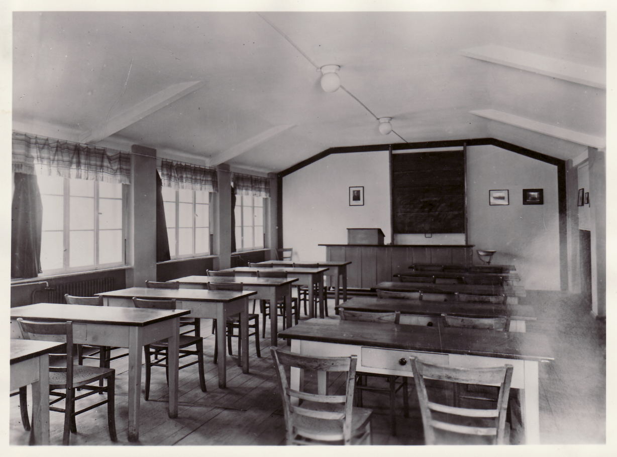 Bild: Historisches Foto von Klassenraum der alten Landwirtschaftsschule