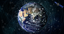 Internet Satelliten im Orbit