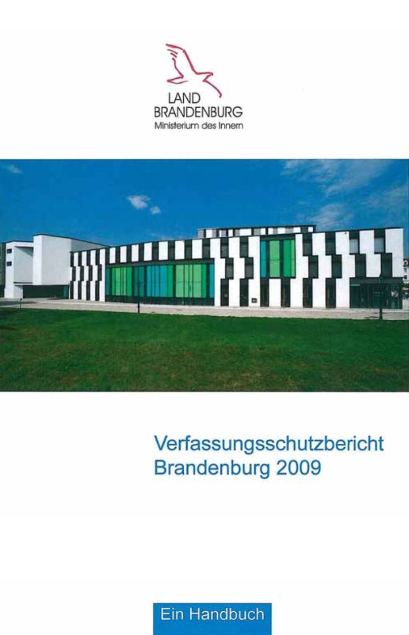 Bild vergrößern (Bild: Titelseite Verfassungsschutzbericht 2009)
