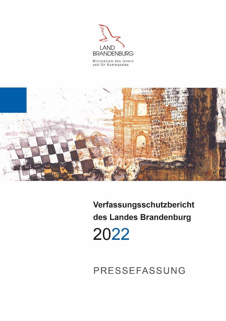 Bild vergrößern (Bild: Vorschaubild von der Titelseite des Verfassungsschutzberichtes 2022 in der Pressefassung)