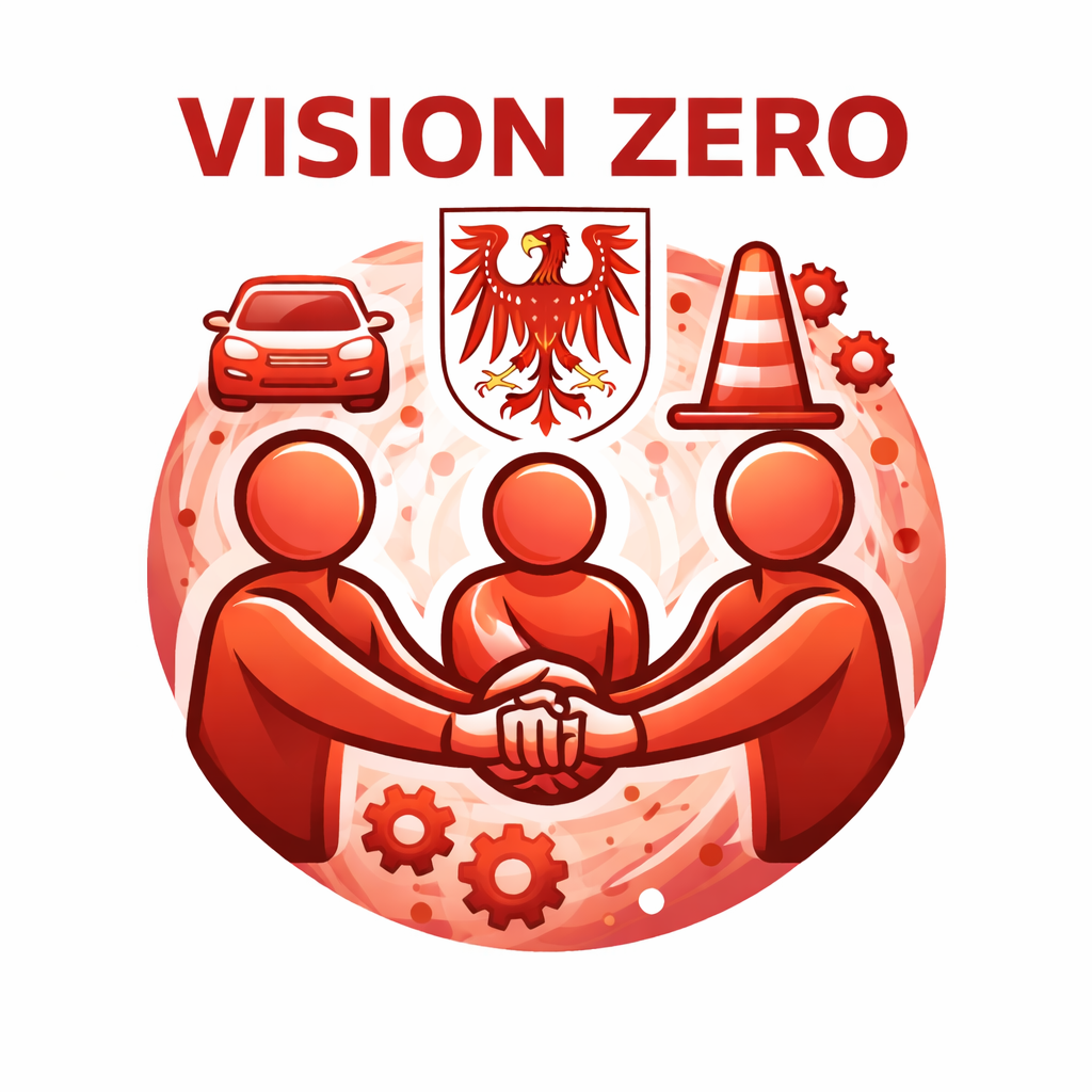 Symbolbild für die gemeinsame Verkehrssicherheitsarbeit im Land Brandenburg unter dem Titel Vision Zero
