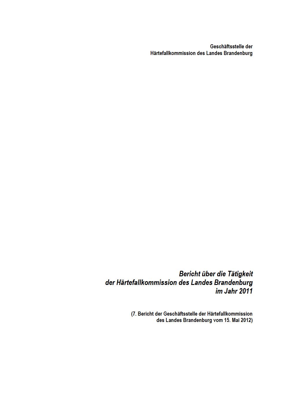 Bild vergrößern (Bild: Härtefallkommission Tätigkeitsbericht 2011)