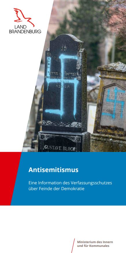 Bild vergrößern (Bild: Titelseite Faltblatt: Feinde der Demokratie - Antisemiten)