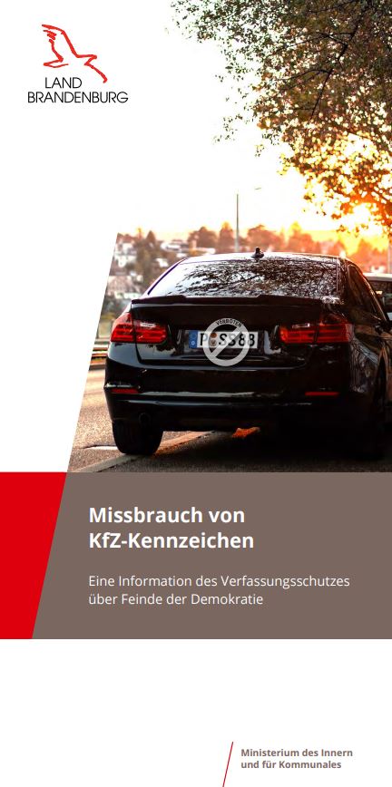 Bild vergrößern (Bild: Vorschaubild der Titelseite des Faltblattes namens Missbrauch von Kfz-Kennzeichen)