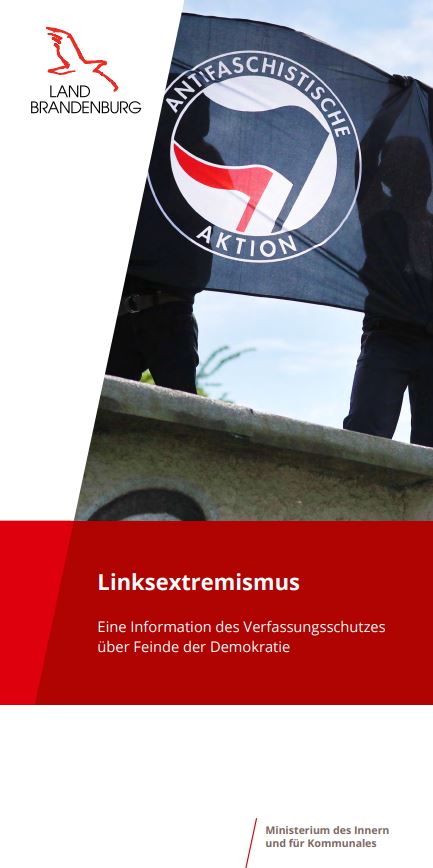 Bild vergrößern (Bild: Vorschaubild des Faltblattes mit dem Titel Linksextremismus)