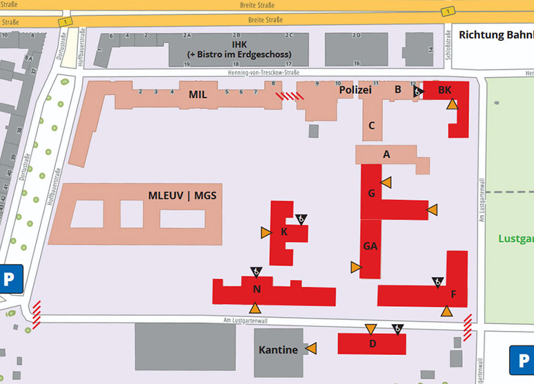 Vorschaubild des Lageplans der Liegenschaft an der Henning-von-Tresckow-Strasse in Potsdam