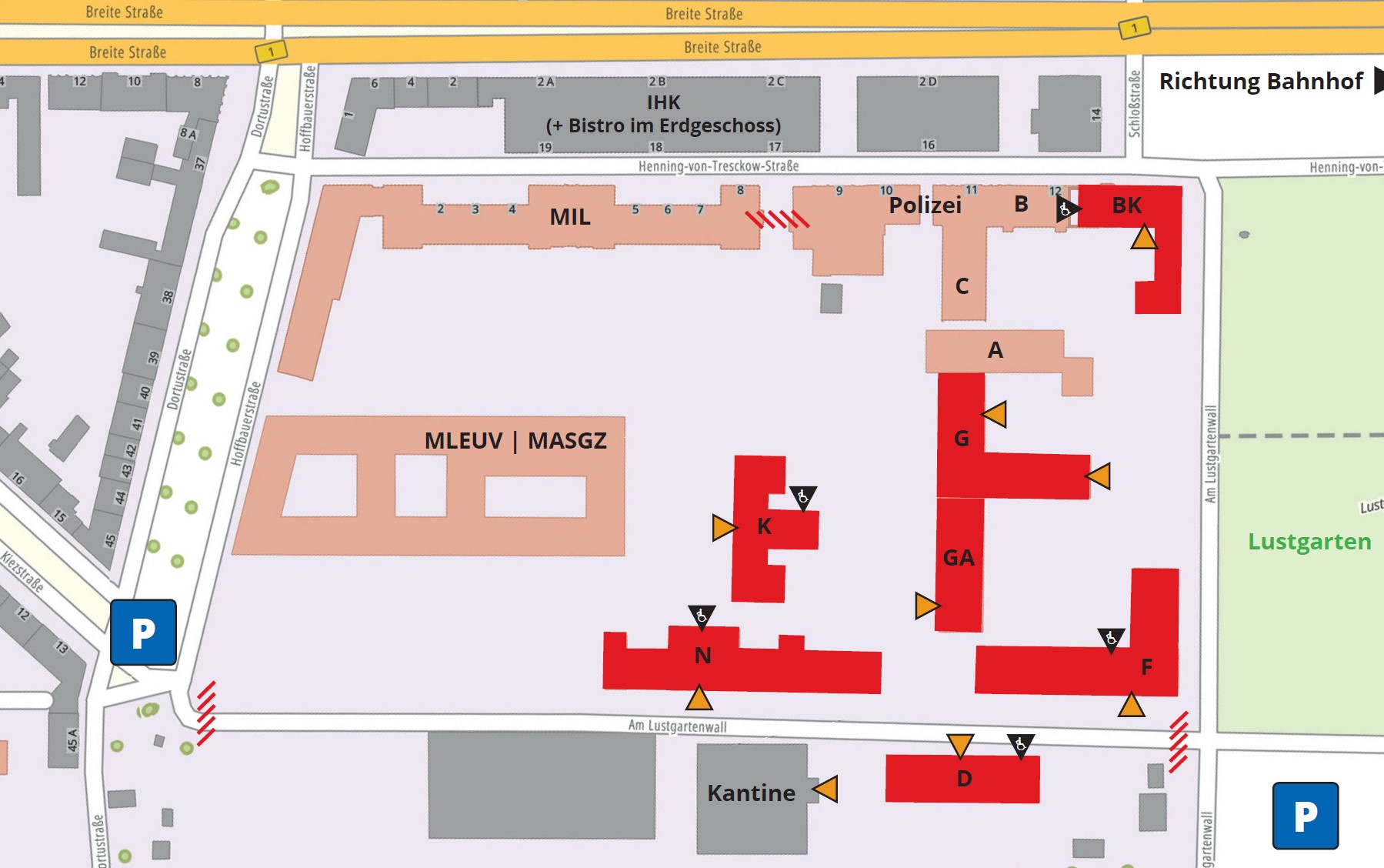 Vorschaubild des Lageplans der Liegenschaft an der Henning-von-Tresckow-Strasse in Potsdam