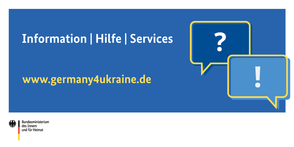 Abbildung eines Banners Germany4Ukraine quer