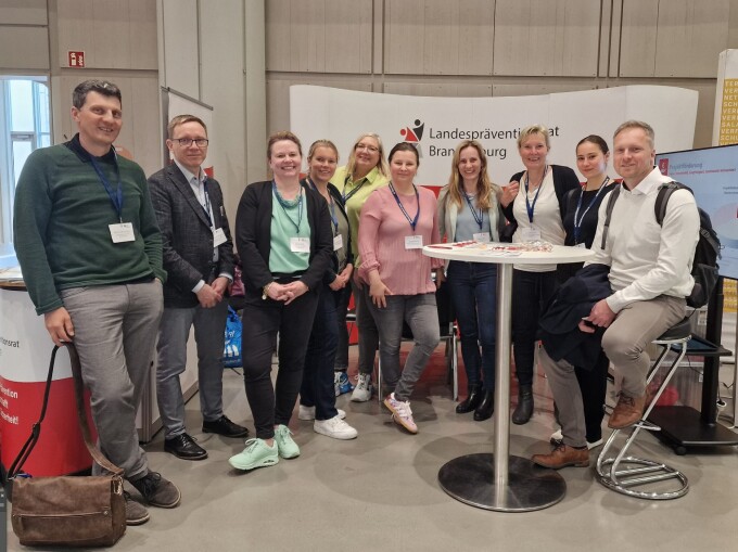 DPT 2026 Mitarbeitende des Landepräventionsrates im Austausch mit Kolleginnen und Kollegen des Polizeipräsidiums und des MIK