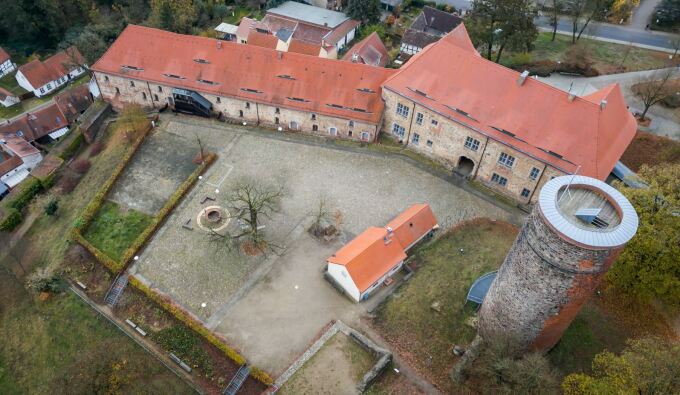 Luftbild des heutigen Reviergeländes im Jahr 2025